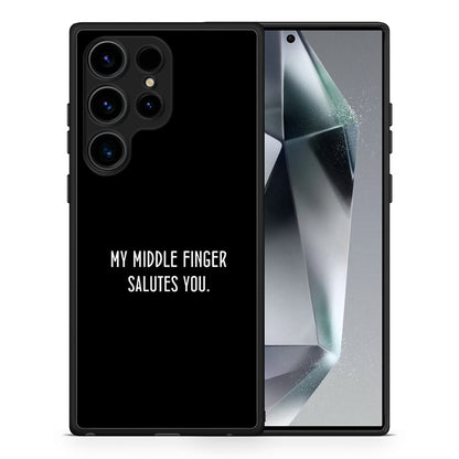 Θήκη Samsung Galaxy S24 Ultra Salute από τη Smartfits με σχέδιο στο πίσω μέρος και μαύρο περίβλημα | Samsung Galaxy S24 Ultra Salute Case with Colorful Back and Black Bezels