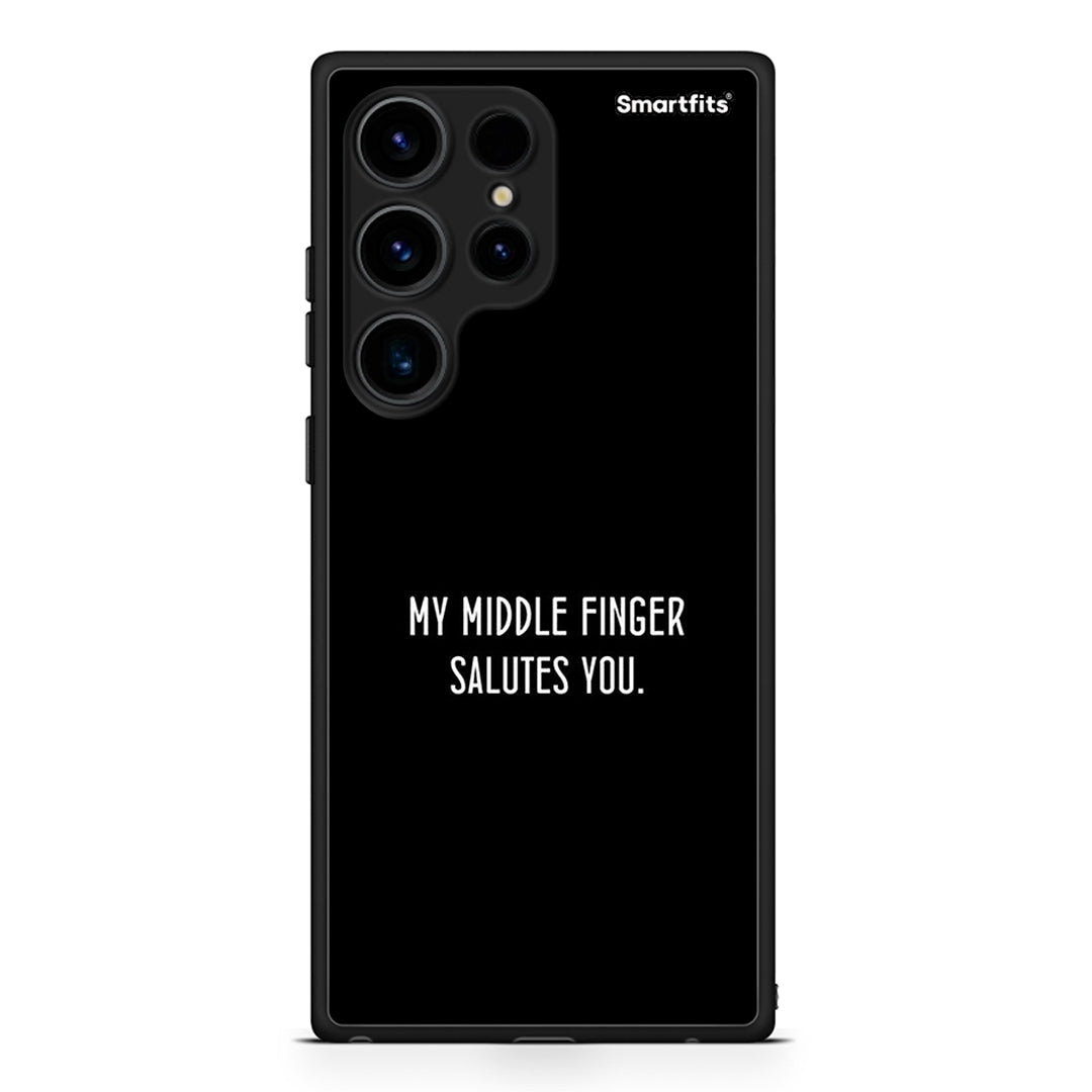 Θήκη Samsung Galaxy S24 Ultra Salute από τη Smartfits με σχέδιο στο πίσω μέρος και μαύρο περίβλημα | Samsung Galaxy S24 Ultra Salute Case with Colorful Back and Black Bezels