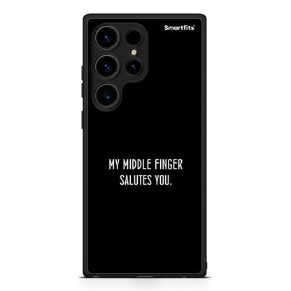 Θήκη Samsung Galaxy S24 Ultra Salute από τη Smartfits με σχέδιο στο πίσω μέρος και μαύρο περίβλημα | Samsung Galaxy S24 Ultra Salute Case with Colorful Back and Black Bezels