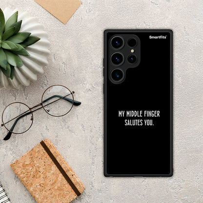 Θήκη Samsung Galaxy S24 Ultra Salute από τη Smartfits με σχέδιο στο πίσω μέρος και μαύρο περίβλημα | Samsung Galaxy S24 Ultra Salute Case with Colorful Back and Black Bezels