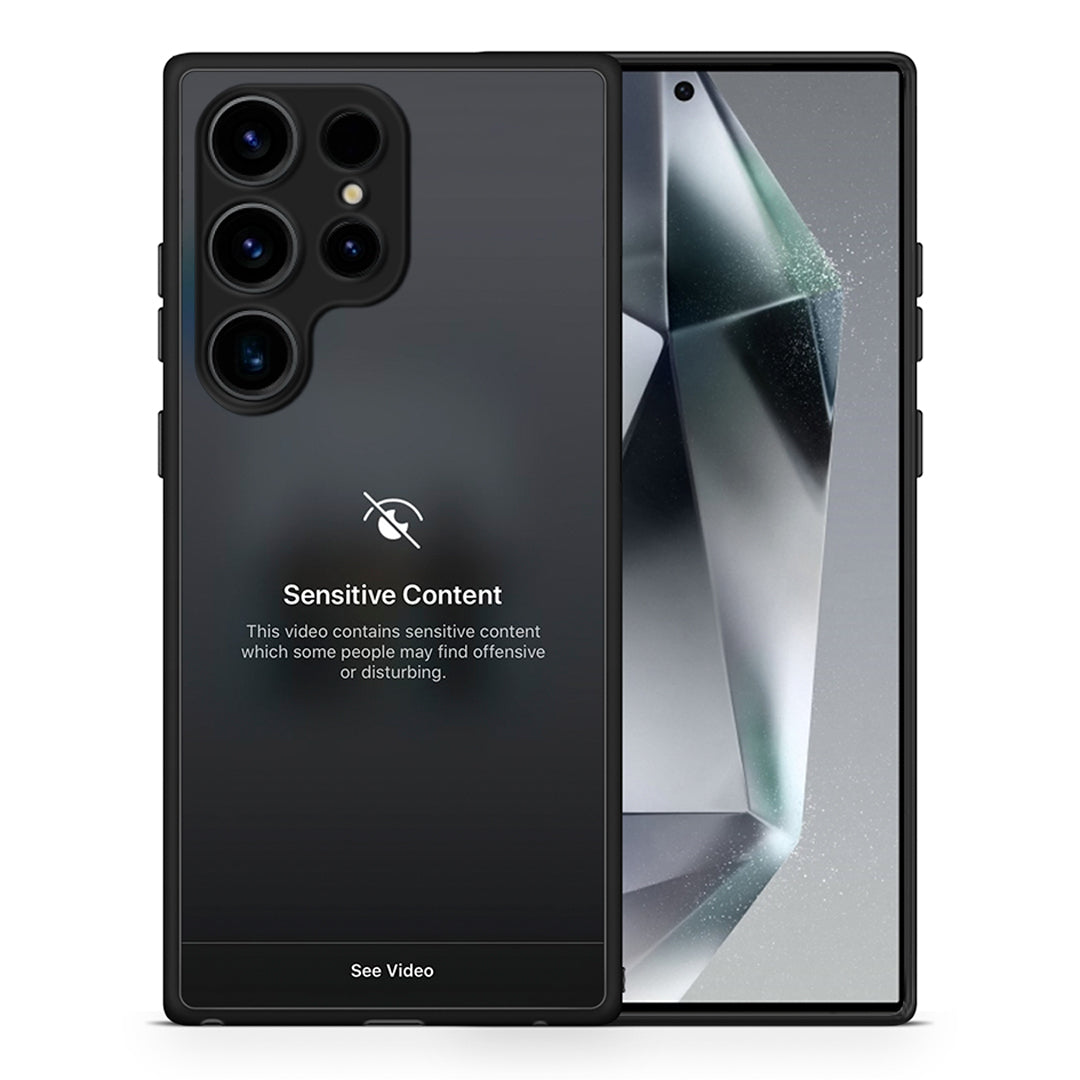 Θήκη Samsung Galaxy S24 Ultra Sensitive Content από τη Smartfits με σχέδιο στο πίσω μέρος και μαύρο περίβλημα | Samsung Galaxy S24 Ultra Sensitive Content Case with Colorful Back and Black Bezels