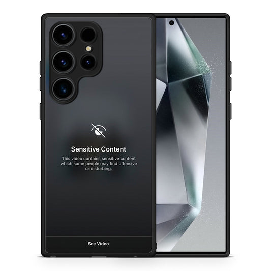 Θήκη Samsung Galaxy S24 Ultra Sensitive Content από τη Smartfits με σχέδιο στο πίσω μέρος και μαύρο περίβλημα | Samsung Galaxy S24 Ultra Sensitive Content Case with Colorful Back and Black Bezels