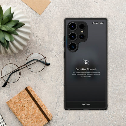 Θήκη Samsung Galaxy S24 Ultra Sensitive Content από τη Smartfits με σχέδιο στο πίσω μέρος και μαύρο περίβλημα | Samsung Galaxy S24 Ultra Sensitive Content Case with Colorful Back and Black Bezels