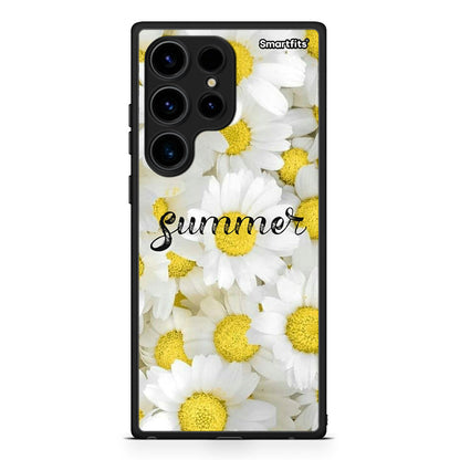Θήκη Samsung Galaxy S24 Ultra Summer Daisies από τη Smartfits με σχέδιο στο πίσω μέρος και μαύρο περίβλημα | Samsung Galaxy S24 Ultra Summer Daisies Case with Colorful Back and Black Bezels