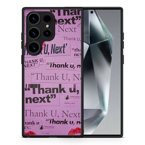 Θήκη Samsung Galaxy S24 Ultra Thank You Next από τη Smartfits με σχέδιο στο πίσω μέρος και μαύρο περίβλημα | Samsung Galaxy S24 Ultra Thank You Next Case with Colorful Back and Black Bezels