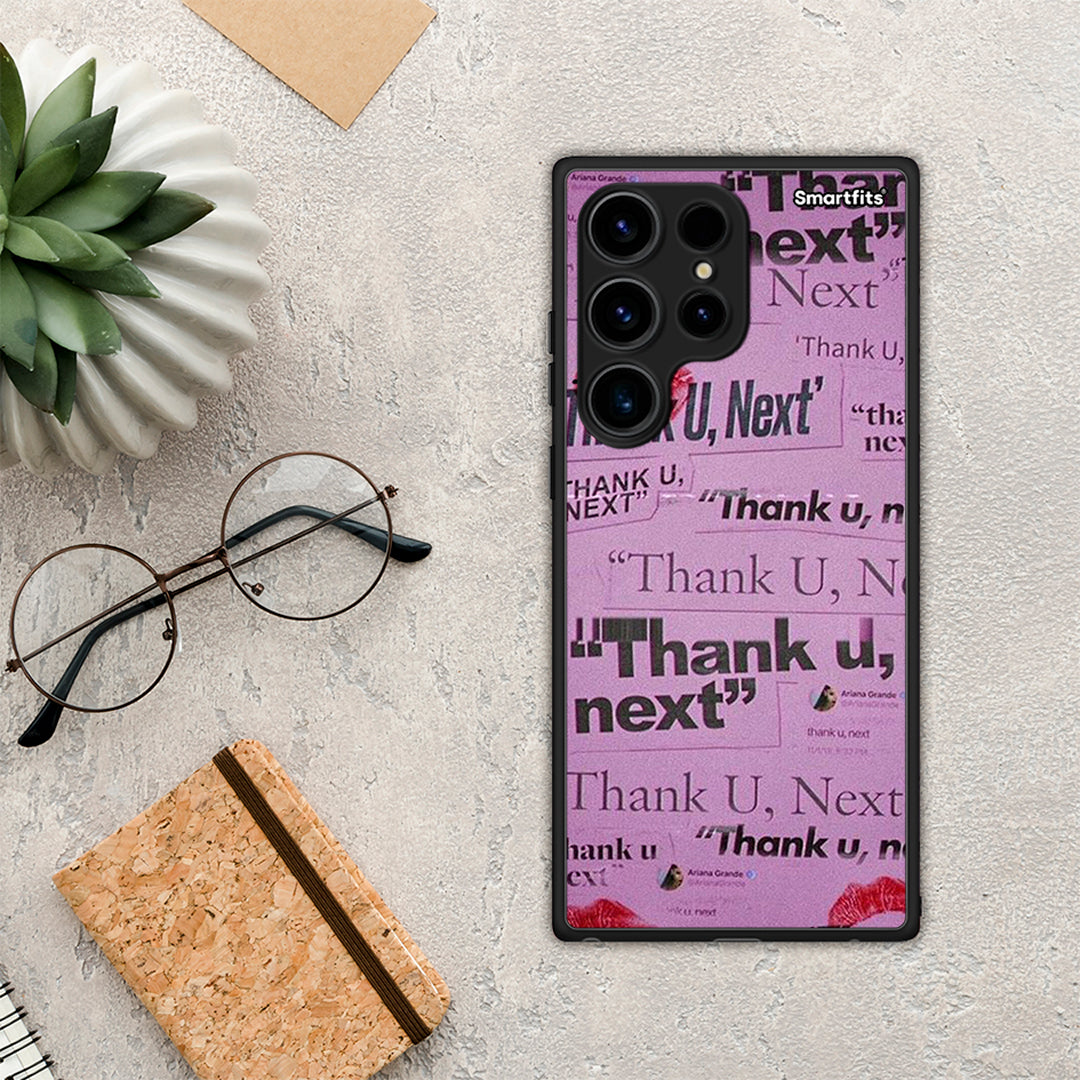 Θήκη Samsung Galaxy S24 Ultra Thank You Next από τη Smartfits με σχέδιο στο πίσω μέρος και μαύρο περίβλημα | Samsung Galaxy S24 Ultra Thank You Next Case with Colorful Back and Black Bezels