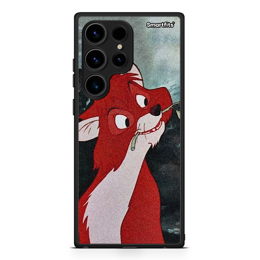 Θήκη Samsung Galaxy S24 Ultra Tod And Vixey Love 1 από τη Smartfits με σχέδιο στο πίσω μέρος και μαύρο περίβλημα | Samsung Galaxy S24 Ultra Tod And Vixey Love 1 Case with Colorful Back and Black Bezels