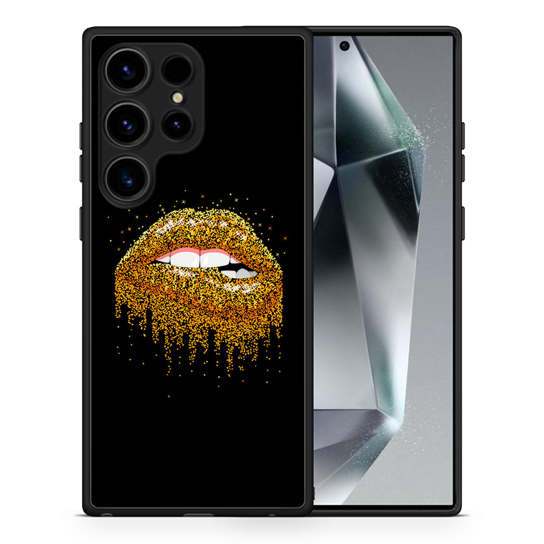 Θήκη Samsung Galaxy S24 Ultra Valentine Golden από τη Smartfits με σχέδιο στο πίσω μέρος και μαύρο περίβλημα | Samsung Galaxy S24 Ultra Valentine Golden Case with Colorful Back and Black Bezels