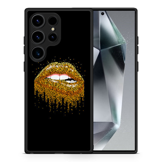 Θήκη Samsung Galaxy S24 Ultra Valentine Golden από τη Smartfits με σχέδιο στο πίσω μέρος και μαύρο περίβλημα | Samsung Galaxy S24 Ultra Valentine Golden Case with Colorful Back and Black Bezels