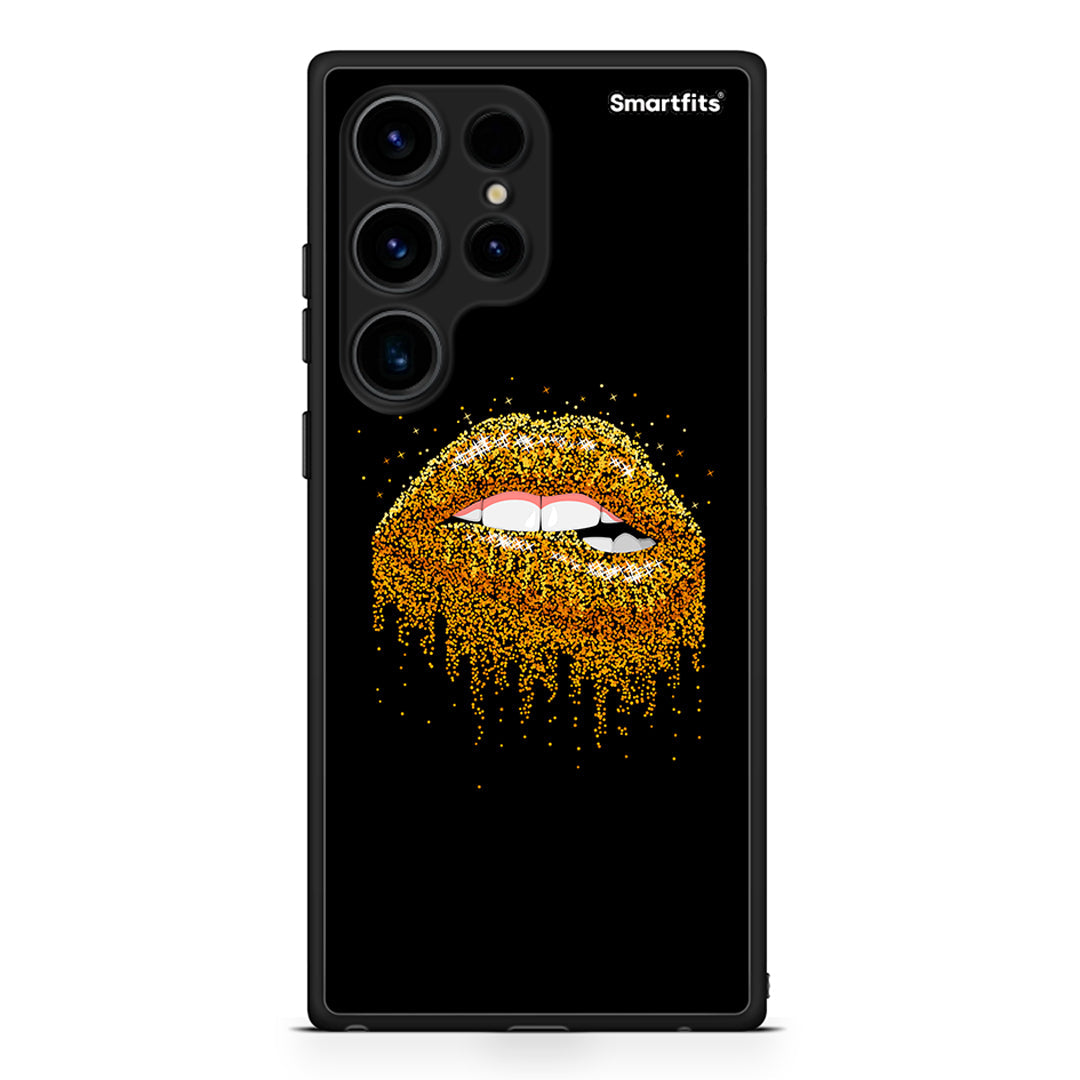 Θήκη Samsung Galaxy S24 Ultra Valentine Golden από τη Smartfits με σχέδιο στο πίσω μέρος και μαύρο περίβλημα | Samsung Galaxy S24 Ultra Valentine Golden Case with Colorful Back and Black Bezels