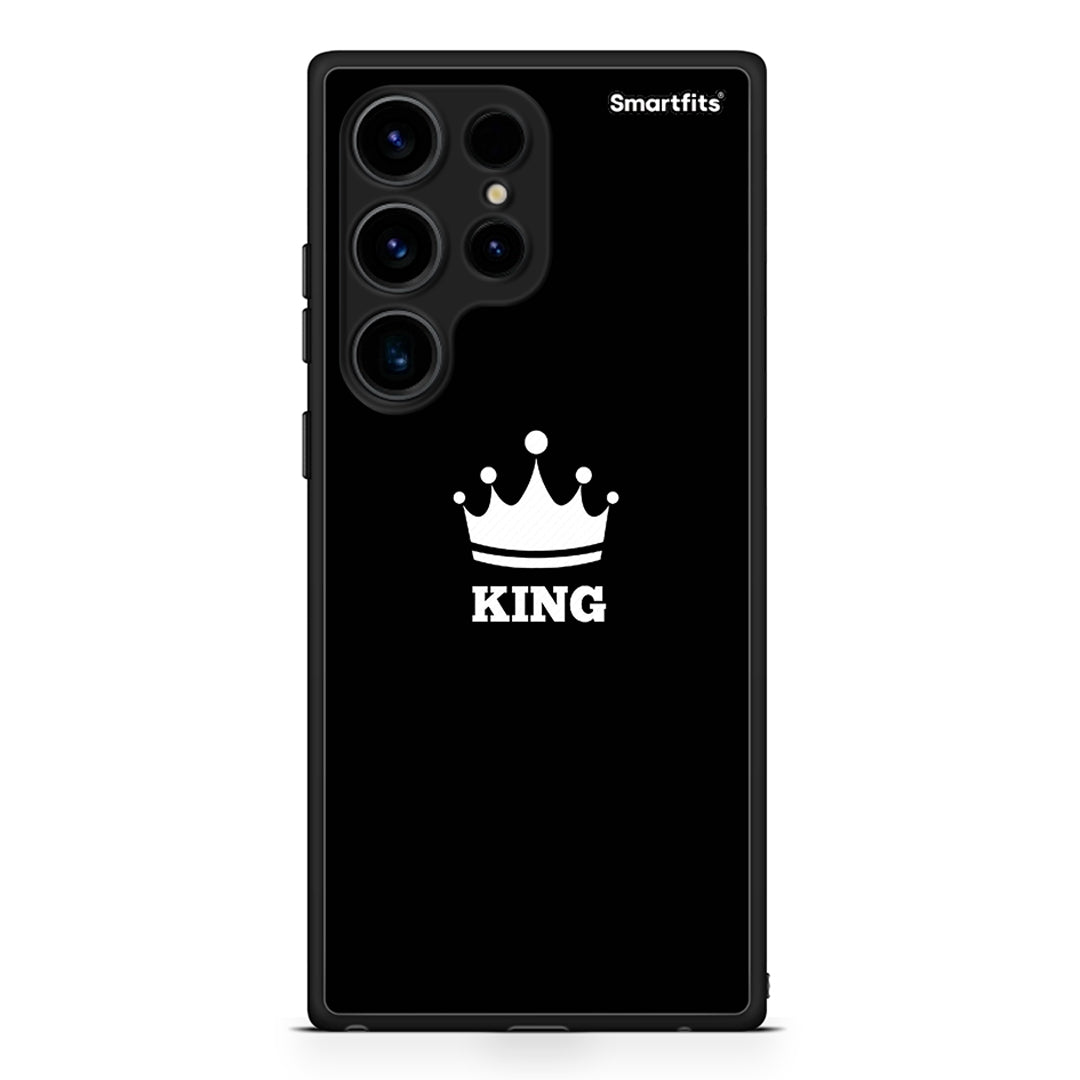Θήκη Samsung Galaxy S24 Ultra Valentine King από τη Smartfits με σχέδιο στο πίσω μέρος και μαύρο περίβλημα | Samsung Galaxy S24 Ultra Valentine King Case with Colorful Back and Black Bezels