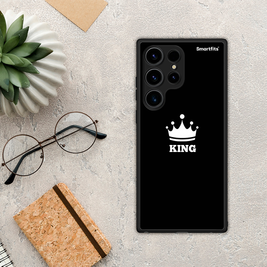 Θήκη Samsung Galaxy S24 Ultra Valentine King από τη Smartfits με σχέδιο στο πίσω μέρος και μαύρο περίβλημα | Samsung Galaxy S24 Ultra Valentine King Case with Colorful Back and Black Bezels