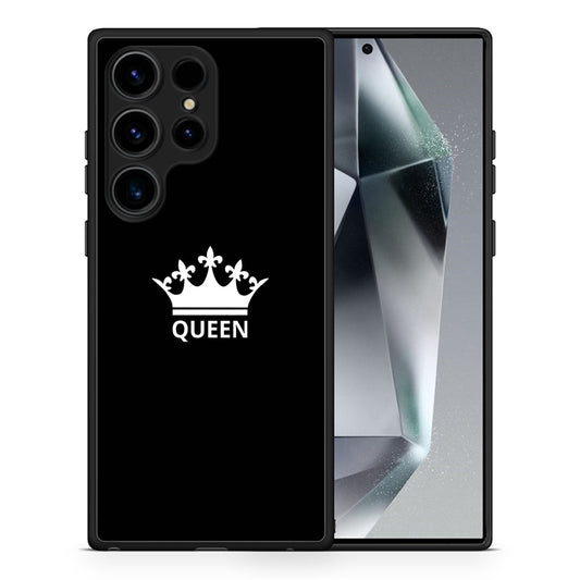 Θήκη Samsung Galaxy S24 Ultra Valentine Queen από τη Smartfits με σχέδιο στο πίσω μέρος και μαύρο περίβλημα | Samsung Galaxy S24 Ultra Valentine Queen Case with Colorful Back and Black Bezels