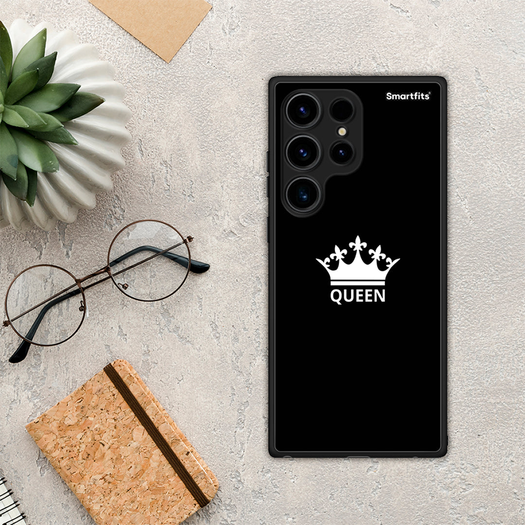 Θήκη Samsung Galaxy S24 Ultra Valentine Queen από τη Smartfits με σχέδιο στο πίσω μέρος και μαύρο περίβλημα | Samsung Galaxy S24 Ultra Valentine Queen Case with Colorful Back and Black Bezels