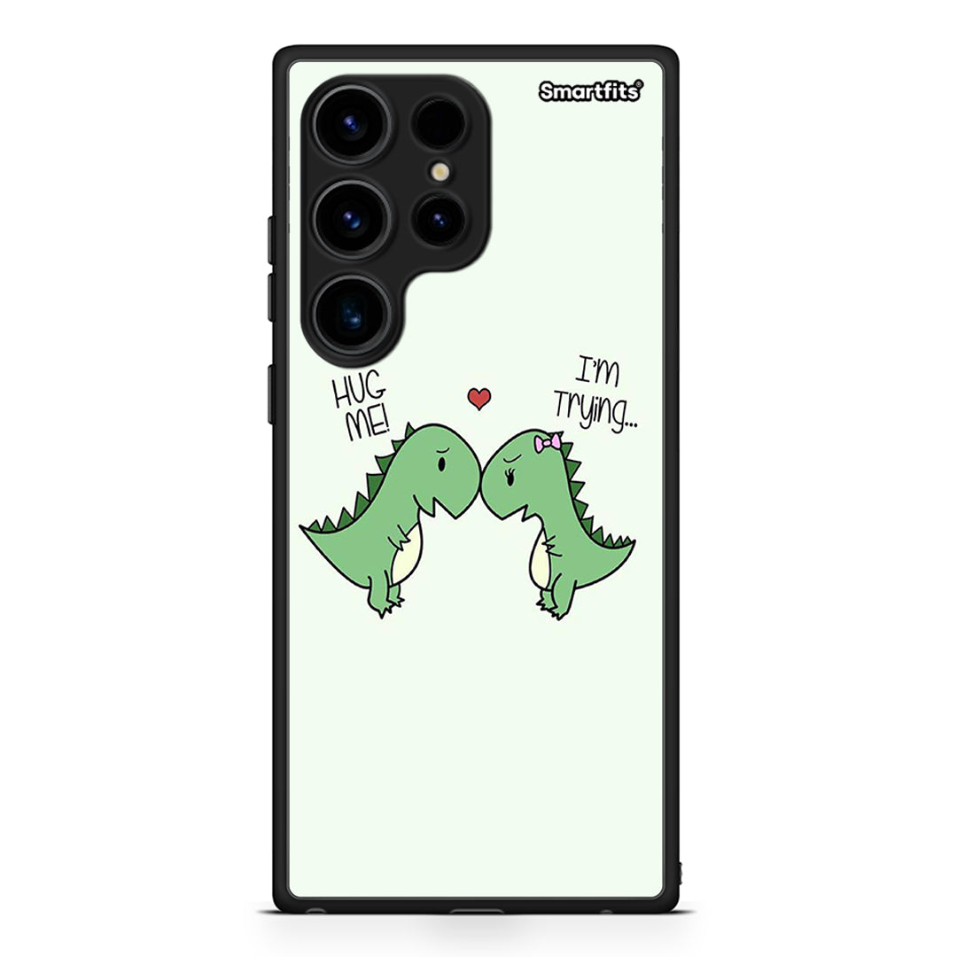 Θήκη Samsung Galaxy S24 Ultra Valentine Rex από τη Smartfits με σχέδιο στο πίσω μέρος και μαύρο περίβλημα | Samsung Galaxy S24 Ultra Valentine Rex Case with Colorful Back and Black Bezels