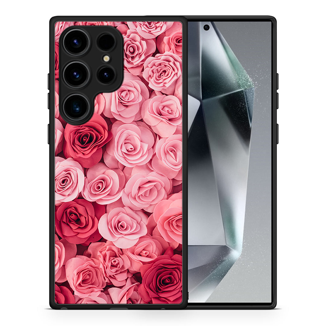 Θήκη Samsung Galaxy S24 Ultra Valentine RoseGarden από τη Smartfits με σχέδιο στο πίσω μέρος και μαύρο περίβλημα | Samsung Galaxy S24 Ultra Valentine RoseGarden Case with Colorful Back and Black Bezels