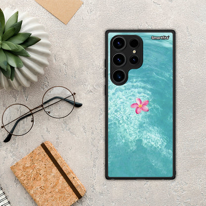 Θήκη Samsung Galaxy S24 Ultra Water Flower από τη Smartfits με σχέδιο στο πίσω μέρος και μαύρο περίβλημα | Samsung Galaxy S24 Ultra Water Flower Case with Colorful Back and Black Bezels