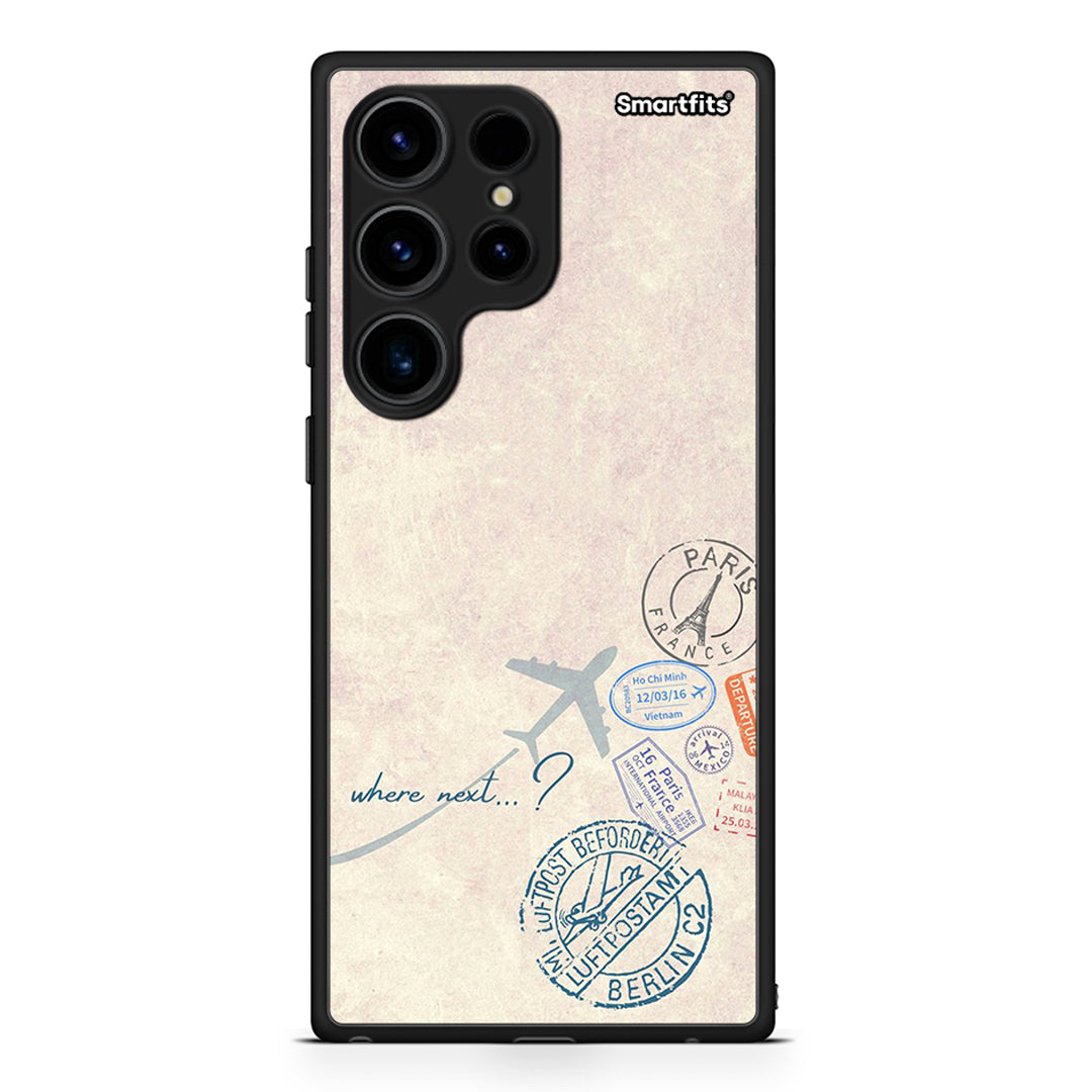 Θήκη Samsung Galaxy S24 Ultra Where Next από τη Smartfits με σχέδιο στο πίσω μέρος και μαύρο περίβλημα | Samsung Galaxy S24 Ultra Where Next Case with Colorful Back and Black Bezels