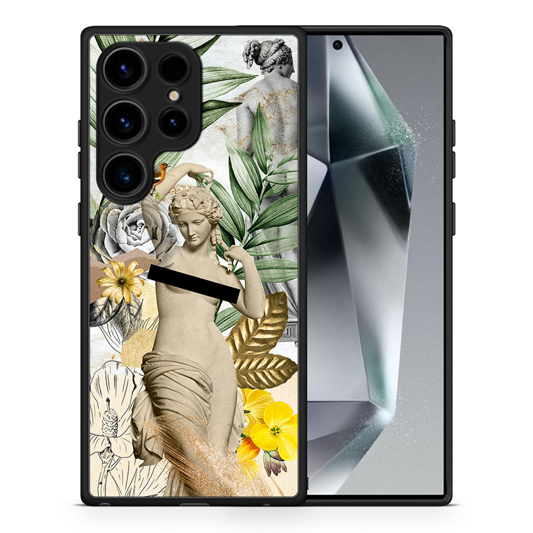 Θήκη Samsung Galaxy S24 Ultra Woman Statue από τη Smartfits με σχέδιο στο πίσω μέρος και μαύρο περίβλημα | Samsung Galaxy S24 Ultra Woman Statue Case with Colorful Back and Black Bezels