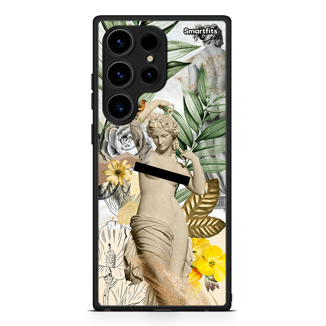 Θήκη Samsung Galaxy S24 Ultra Woman Statue από τη Smartfits με σχέδιο στο πίσω μέρος και μαύρο περίβλημα | Samsung Galaxy S24 Ultra Woman Statue Case with Colorful Back and Black Bezels