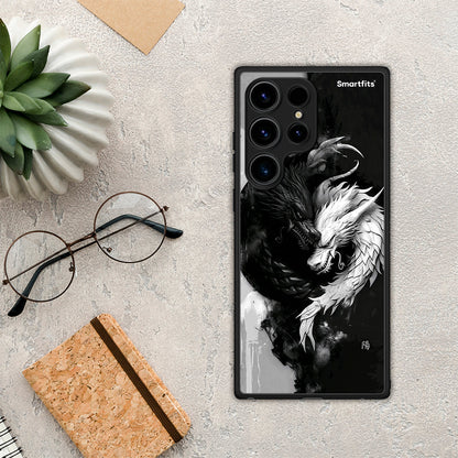 Θήκη Samsung Galaxy S24 Ultra Yin Yang από τη Smartfits με σχέδιο στο πίσω μέρος και μαύρο περίβλημα | Samsung Galaxy S24 Ultra Yin Yang Case with Colorful Back and Black Bezels
