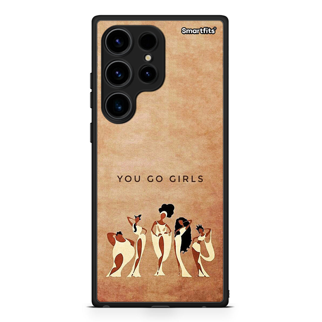 Θήκη Samsung Galaxy S24 Ultra You Go Girl από τη Smartfits με σχέδιο στο πίσω μέρος και μαύρο περίβλημα | Samsung Galaxy S24 Ultra You Go Girl Case with Colorful Back and Black Bezels