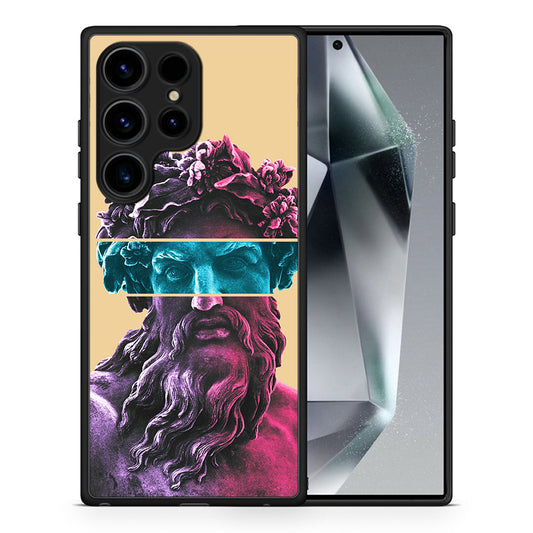 Θήκη Samsung Galaxy S24 Ultra Zeus Art από τη Smartfits με σχέδιο στο πίσω μέρος και μαύρο περίβλημα | Samsung Galaxy S24 Ultra Zeus Art Case with Colorful Back and Black Bezels