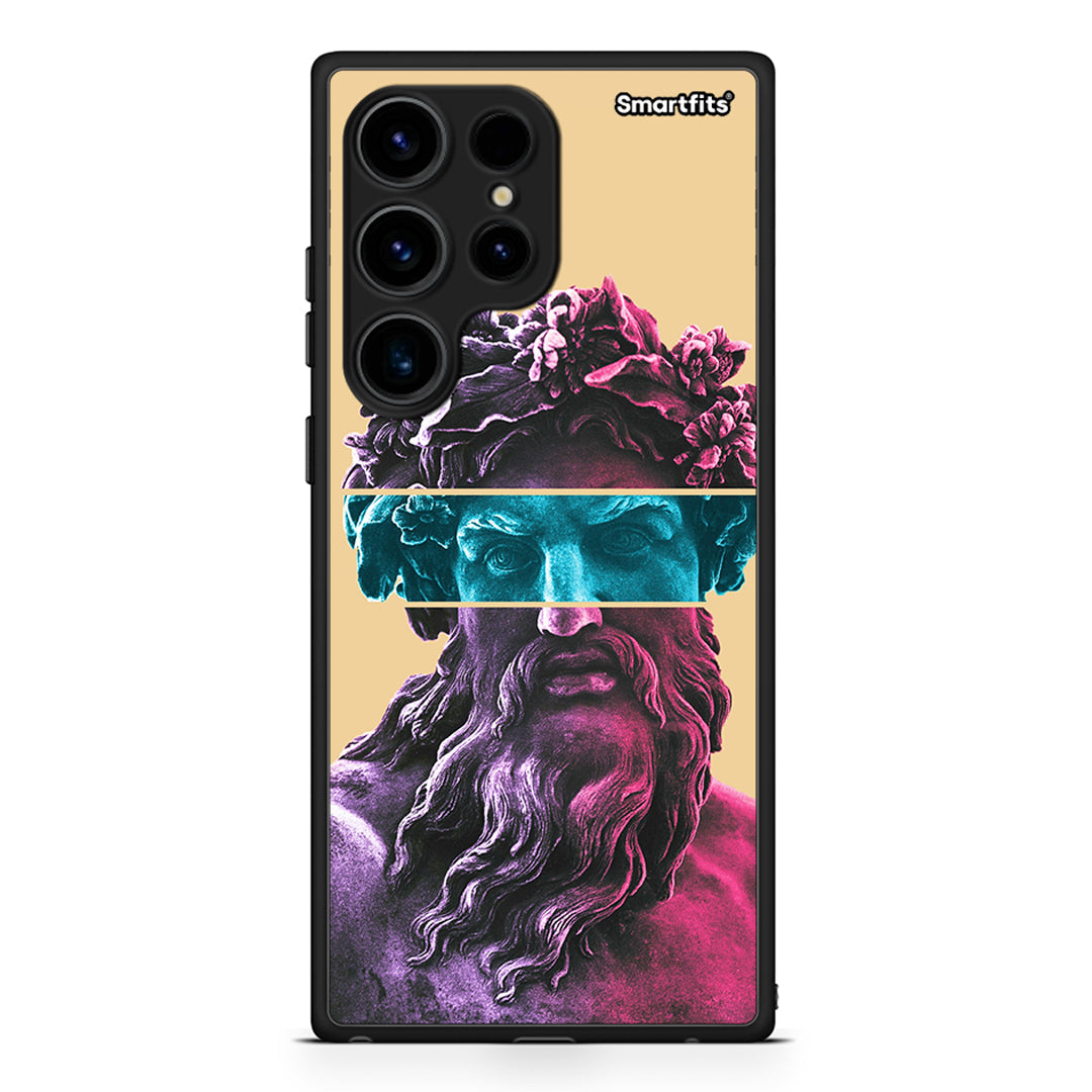 Θήκη Samsung Galaxy S24 Ultra Zeus Art από τη Smartfits με σχέδιο στο πίσω μέρος και μαύρο περίβλημα | Samsung Galaxy S24 Ultra Zeus Art Case with Colorful Back and Black Bezels