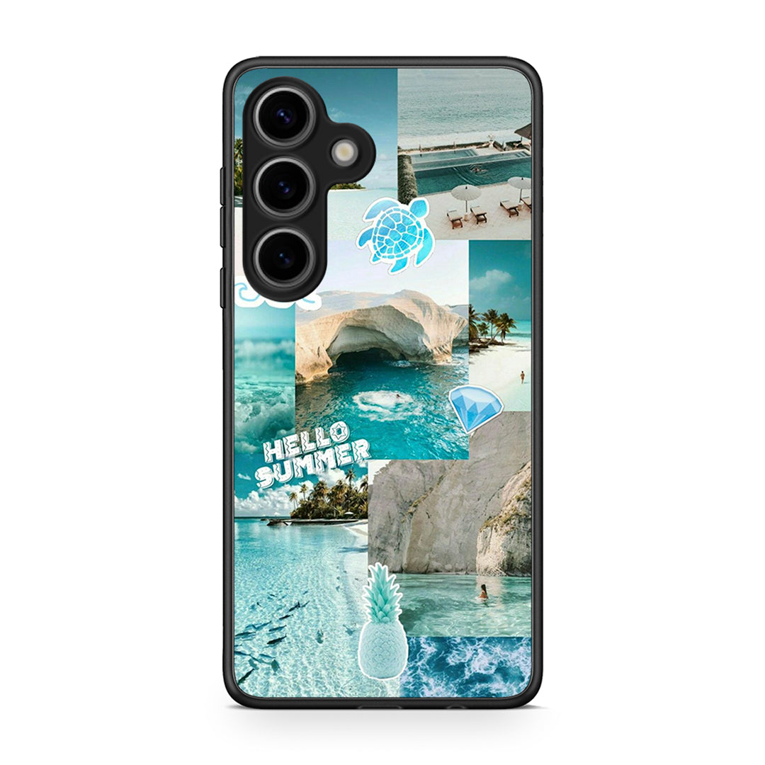 Samsung Galaxy S25 Aesthetic Summer Θήκη από τη Smartfits με σχέδιο στο πίσω μέρος και μαύρο περίβλημα | Smartphone case with colorful back and black bezels by Smartfits