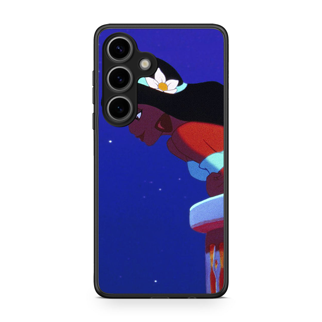 Samsung Galaxy S25 Alladin And Jasmine Love 2 θήκη από τη Smartfits με σχέδιο στο πίσω μέρος και μαύρο περίβλημα | Smartphone case with colorful back and black bezels by Smartfits