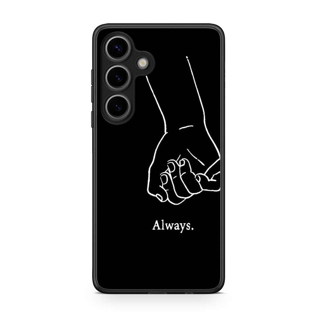 Samsung Galaxy S25 Always & Forever 1 Θήκη Αγίου Βαλεντίνου από τη Smartfits με σχέδιο στο πίσω μέρος και μαύρο περίβλημα | Smartphone case with colorful back and black bezels by Smartfits