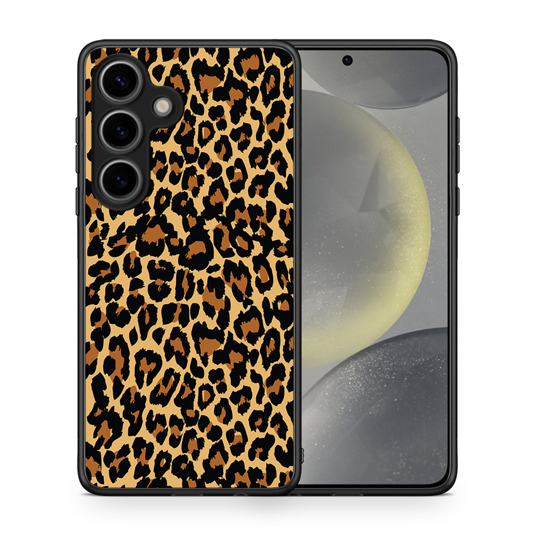 Θήκη Samsung Galaxy S25 Leopard Animal από τη Smartfits με σχέδιο στο πίσω μέρος και μαύρο περίβλημα | Samsung Galaxy S25 Leopard Animal case with colorful back and black bezels