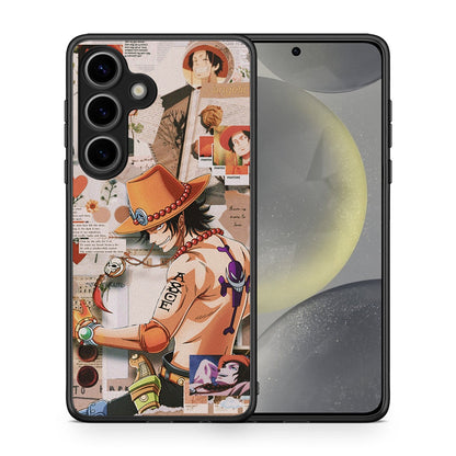 Θήκη Samsung Galaxy S25 Anime Collage από τη Smartfits με σχέδιο στο πίσω μέρος και μαύρο περίβλημα | Samsung Galaxy S25 Anime Collage case with colorful back and black bezels