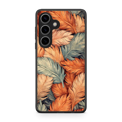 Samsung Galaxy S25 Autumn Leaves Θήκη από τη Smartfits με σχέδιο στο πίσω μέρος και μαύρο περίβλημα | Smartphone case with colorful back and black bezels by Smartfits