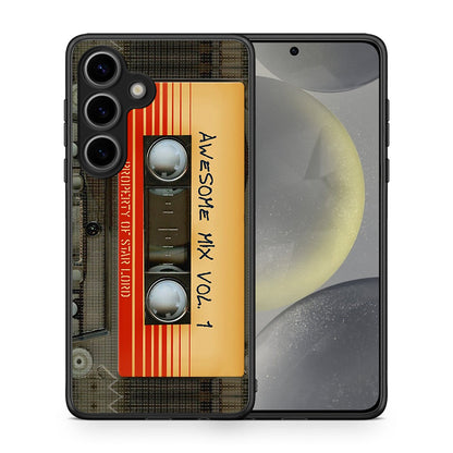 Θήκη Samsung Galaxy S25 Awesome Mix από τη Smartfits με σχέδιο στο πίσω μέρος και μαύρο περίβλημα | Samsung Galaxy S25 Awesome Mix case with colorful back and black bezels