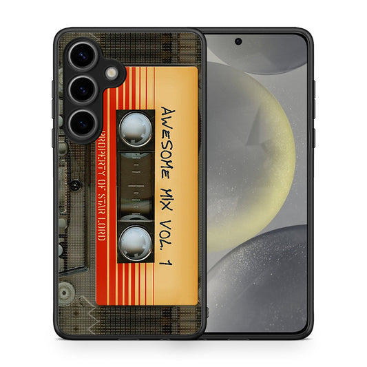 Θήκη Samsung Galaxy S25 Awesome Mix από τη Smartfits με σχέδιο στο πίσω μέρος και μαύρο περίβλημα | Samsung Galaxy S25 Awesome Mix case with colorful back and black bezels