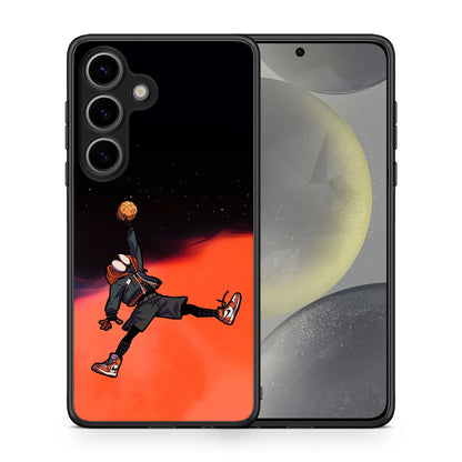 Θήκη Samsung Galaxy S25 Basketball Hero από τη Smartfits με σχέδιο στο πίσω μέρος και μαύρο περίβλημα | Samsung Galaxy S25 Basketball Hero case with colorful back and black bezels