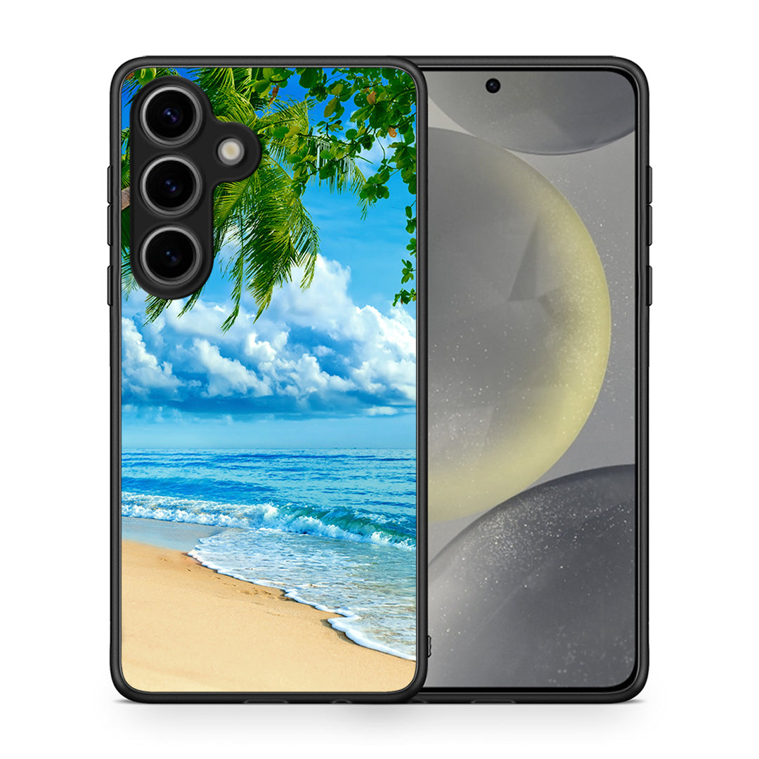 Θήκη Samsung Galaxy S25 Beautiful Beach από τη Smartfits με σχέδιο στο πίσω μέρος και μαύρο περίβλημα | Samsung Galaxy S25 Beautiful Beach case with colorful back and black bezels