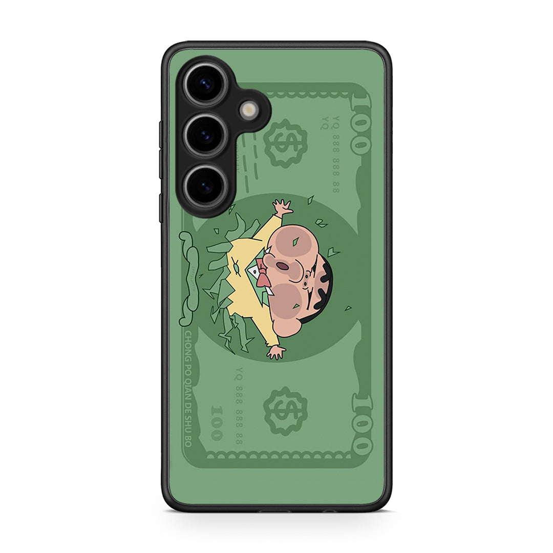 Samsung Galaxy S25 Big Money Θήκη Αγίου Βαλεντίνου από τη Smartfits με σχέδιο στο πίσω μέρος και μαύρο περίβλημα | Smartphone case with colorful back and black bezels by Smartfits