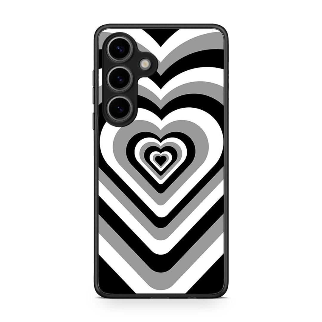 Samsung Galaxy S25 Black Hearts θήκη από τη Smartfits με σχέδιο στο πίσω μέρος και μαύρο περίβλημα | Smartphone case with colorful back and black bezels by Smartfits