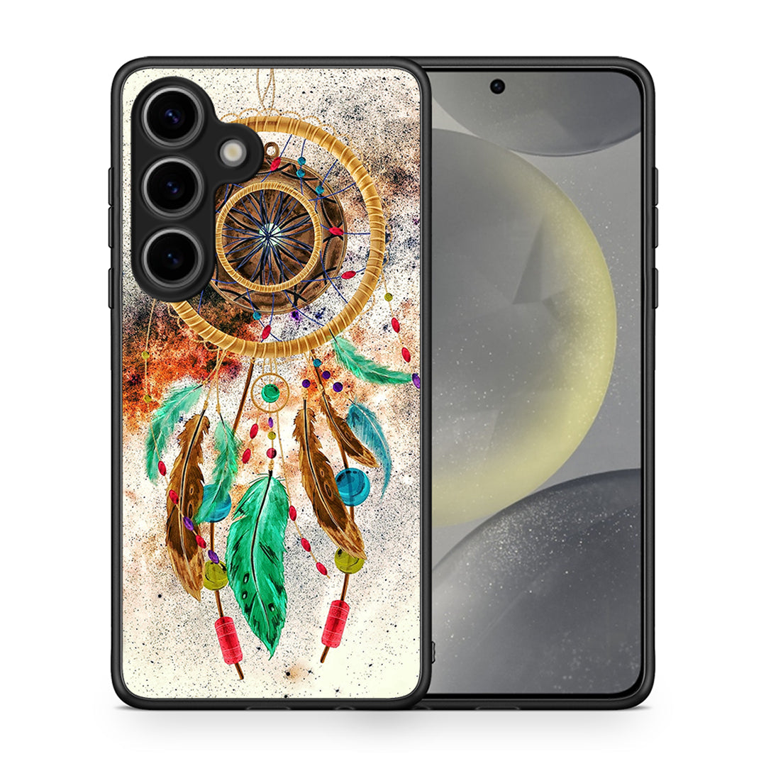 Θήκη Samsung Galaxy S25 DreamCatcher Boho από τη Smartfits με σχέδιο στο πίσω μέρος και μαύρο περίβλημα | Samsung Galaxy S25 DreamCatcher Boho case with colorful back and black bezels