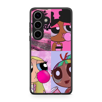 Samsung Galaxy S25 Bubble Girls Θήκη Αγίου Βαλεντίνου από τη Smartfits με σχέδιο στο πίσω μέρος και μαύρο περίβλημα | Smartphone case with colorful back and black bezels by Smartfits