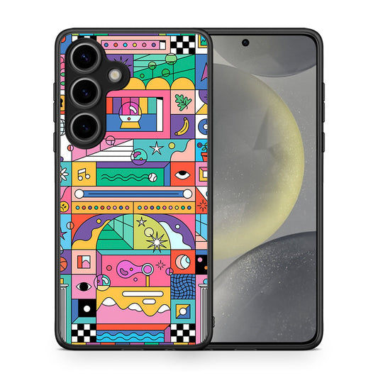 Θήκη Samsung Galaxy S25 Bubbles Soap από τη Smartfits με σχέδιο στο πίσω μέρος και μαύρο περίβλημα | Samsung Galaxy S25 Bubbles Soap case with colorful back and black bezels