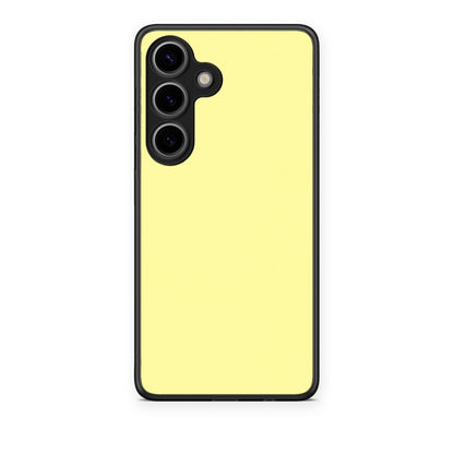 Θήκη Samsung Galaxy S25 Butter Yellow από τη Smartfits με σχέδιο στο πίσω μέρος και μαύρο περίβλημα | Samsung Galaxy S25 Butter Yellow case with colorful back and black bezels