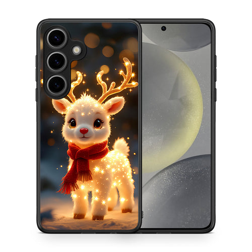Θήκη Samsung Galaxy S25 Christmas Cutie από τη Smartfits με σχέδιο στο πίσω μέρος και μαύρο περίβλημα | Samsung Galaxy S25 Christmas Cutie case with colorful back and black bezels
