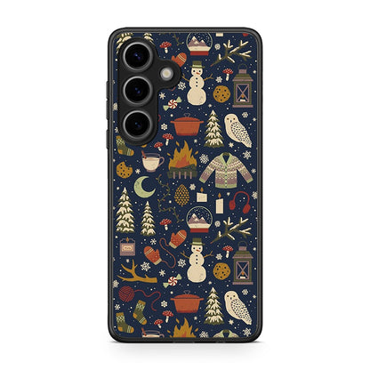 Samsung Galaxy S25 Christmas Elements θήκη από τη Smartfits με σχέδιο στο πίσω μέρος και μαύρο περίβλημα | Smartphone case with colorful back and black bezels by Smartfits