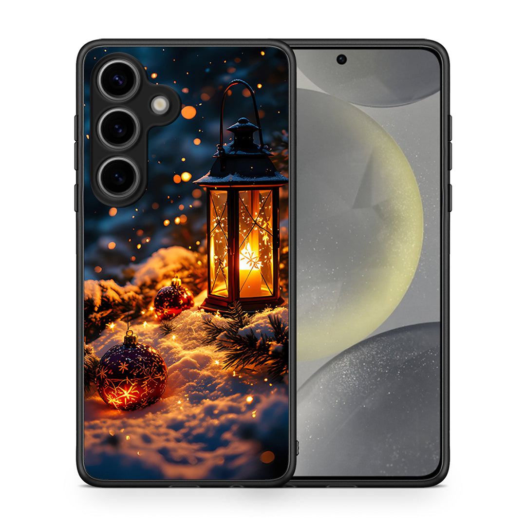 Θήκη Samsung Galaxy S25 Christmas Ornaments από τη Smartfits με σχέδιο στο πίσω μέρος και μαύρο περίβλημα | Samsung Galaxy S25 Christmas Ornaments case with colorful back and black bezels