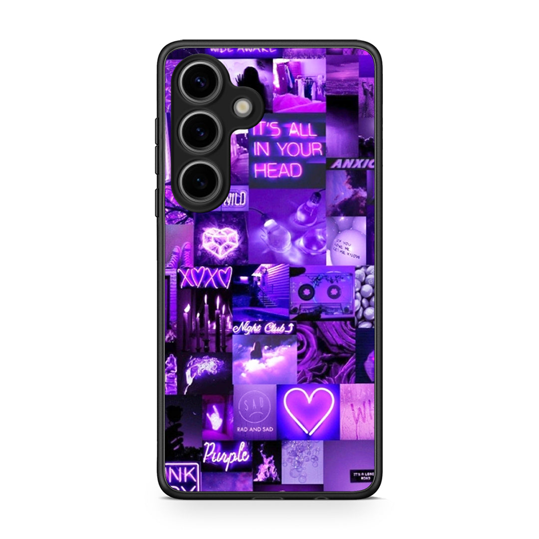 Samsung Galaxy S25 Collage Stay Wild Θήκη Αγίου Βαλεντίνου από τη Smartfits με σχέδιο στο πίσω μέρος και μαύρο περίβλημα | Smartphone case with colorful back and black bezels by Smartfits