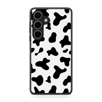 Samsung Galaxy S25 Cow Print θήκη από τη Smartfits με σχέδιο στο πίσω μέρος και μαύρο περίβλημα | Smartphone case with colorful back and black bezels by Smartfits