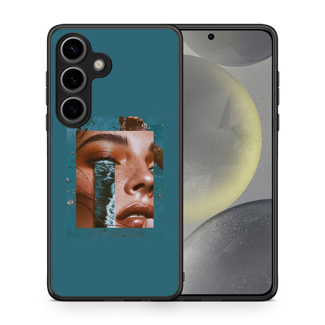 Θήκη Samsung Galaxy S25 Cry An Ocean από τη Smartfits με σχέδιο στο πίσω μέρος και μαύρο περίβλημα | Samsung Galaxy S25 Cry An Ocean case with colorful back and black bezels